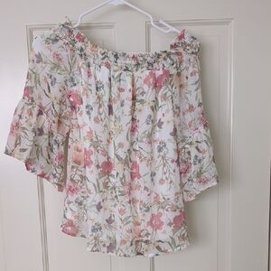 by & by Floral Off-Shoulder Blouse